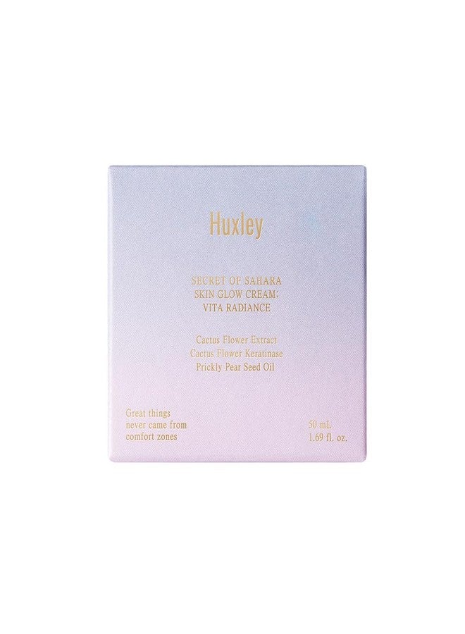 Huxley Secret of Sahara Skin Glow Cream Vita Radiance, 3% Niacinamide Face Moisturizer, Korean Skin Care Gel Cream for Dewy Glow, Glass Skin Finish | 50ml /1.69 fl. oz. - Image 2